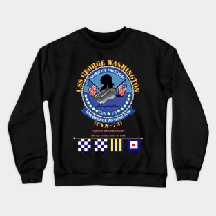 USS George Washington w Signal Flags Crewneck Sweatshirt